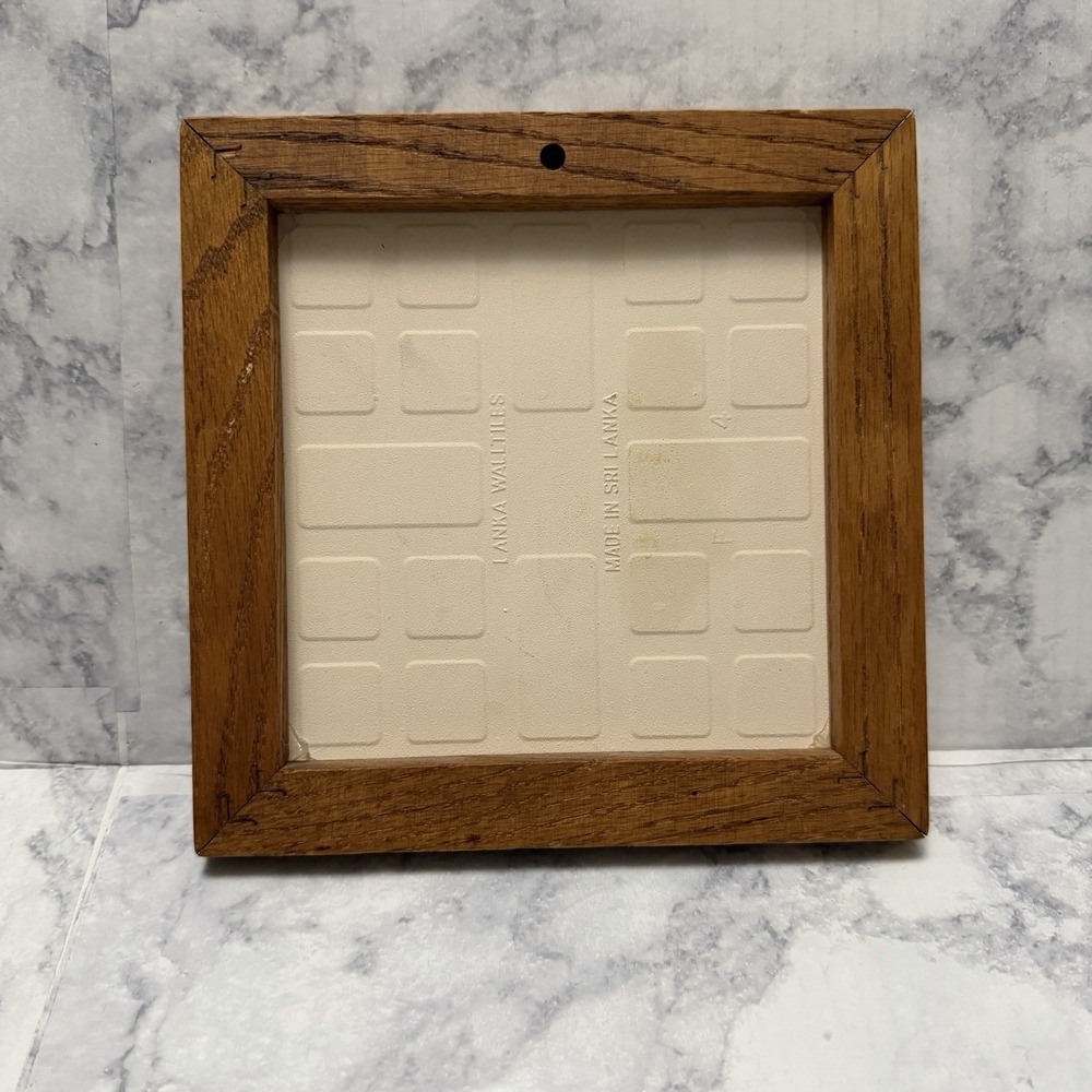 Berggren Ceramic Kitchen Blessing Prayer Wood Framed Tile Trivet Irish Clover - Picture 5 of 5